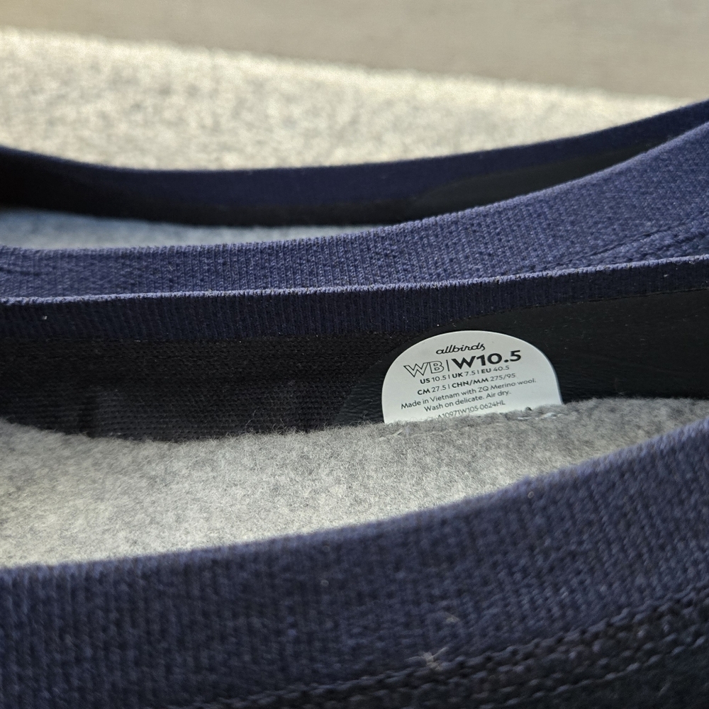 Allbirds Wool Tree Breezer Women's Ballet Flats NEW size 10.5 in Navy Blue - Picture 10 of 12